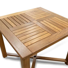 Whitecap 60052 Teak Square Dining Table with Slat Tabletop Design