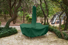 KOVERROOS Weathermax 61451 X-Large Dining Set Cover with Umbrella Hole, 132 by 74 by 28-Inch, Forest Green