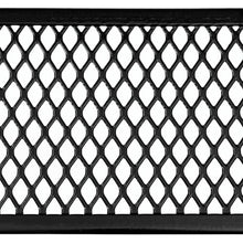 Global Industrial 6’L Rectangular Picnic Table, Expanded Metal, Black Thermoplastic Coating, Attached Benches, 1-1/2” Umbrella Pole Hole, Outdoor-Rated, 1000 lb Capacity, 72” x 30” Tabletop