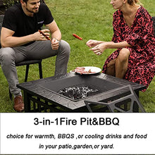 Fire Pit 31-inch Wood-Burning fire Pit, Outdoor Patio Barbecue Fireplace, Home Courtyard Charcoal Barbecue fire Pit Table