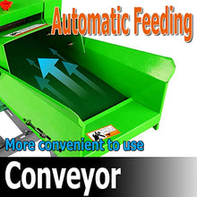 TXMACHINE hay Cutter Machine 800kg/h Lawn Mowers Electric hay Cutter Silage Machine Grass Cutter for Pennisetum hydridum,Rice Straw,Elephant Grass with 4 Blades (220V/50HZ, Green Color)