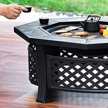 CAOJLjiaxiang-2012 Patio BBQ Table Outdoor Barbecue Table Charcoal Stove Family Villa Rack Indoor Fire Basin Camping Furniture