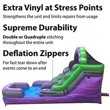 TentandTable Inflatable Water Slide for Kids and Adults, Commercial Grade, 23' L x 9' W x 12' H, Purple Marble