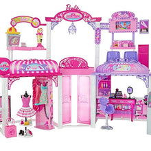 Barbie Malibu Ave Shopping Mall Playset - 50+ Pieces with Working Escalator, Fashion Boutique, Hair Salon, Food Court & Theater