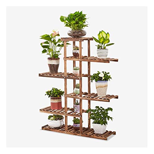 ZOCWJK Plant standFlower Stand Home Decor Solid Wood Flower Rack Living Room Balcony Multi-Tier Floor Flower Pot Rack Indoor,