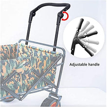 Outdoor Folding Utility Wagon Outdoor Shopping cart with Removable top, Portable Garden Stroller with Storage Basket, Foldable Beach Stroller, Load-Bearing 80 kg / 176 lb
