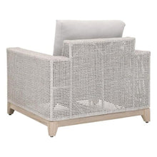 Essentials For Living Woven Tropez Fabric Outdoor Sofa Chair in Gray