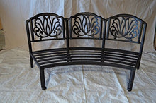 theWorldofpatio Elizabeth Cast Aluminum Powder Coated 3pc Curved Sofa Seating Set - Antique Bronze Finish