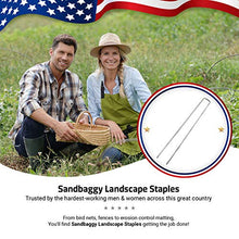 Sandbaggy 12 Inch Rust-Free Landscape Staples ~ Extra Long SOD Garden Stakes Weed Barrier Pins (1000 Staples)