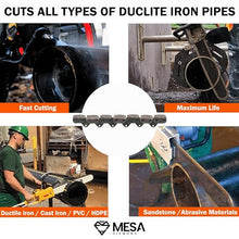 Mesa Diamond 19 in Black Power Diamond Chain - 3/8" F3 Pitch - Fits 890 Chainsaw - for Ductile Iron Pipe, Cast Iron and Steel