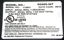 Irritrol Rain Dial RD900-INT-R 9 Station Indoor Irrigation Controller