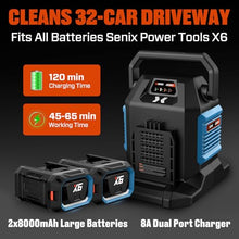 SENIX 60V 21" Cordless Snow Blower, 16000mAh Batteries & Dual Port Charger