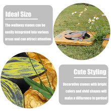Elitix Stepping Stone Square Stepping Outdoor Stones Set for Yard, Gardening Step Decking Stones 3 Pack 6 Pack, Stone Gifts for Grandma Yard with Birds Butterfly Pattern(Color:Black,Size:6 pcs)