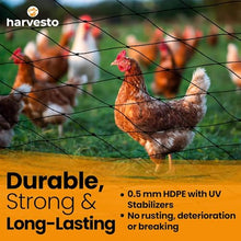 Harvesto Heavy Duty Bird Netting for Chicken Coops & Runs | Tree & Garden Netting Mesh 1-1/2" | Keep Hawks, Birds & Predators Away | Bird Netting for Blueberry Bushes, Vegetables & Fruit (50' x 150')