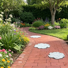 33.5in Lotus Leaf Decorative Manhole Cover, 22046lbs Heavy Duty Carbon Steel Fiber Stepping Stone for Outdoor Driveway, Yard, Patio