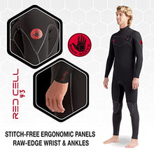 Body Glove Men's Red Cell 4/3mm Chest-Zip Full Wetsuit Black
