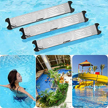 Three-Pedal Swimming Pool Handrail, 63.4" Stainless Steel Swimming Pool Anti-Rust Railing-Embedded Installation-Silver