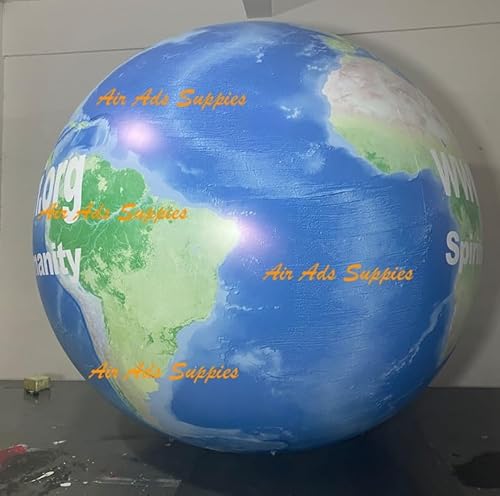 Air-Ads Supplies 6.5ft Giant Inflatable Globe Map Balloon Blue