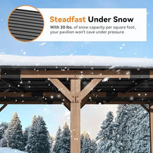 Modern Shade Wood Grill Gazebo 20' x 20' with Sloped Galvanized Steel Roof