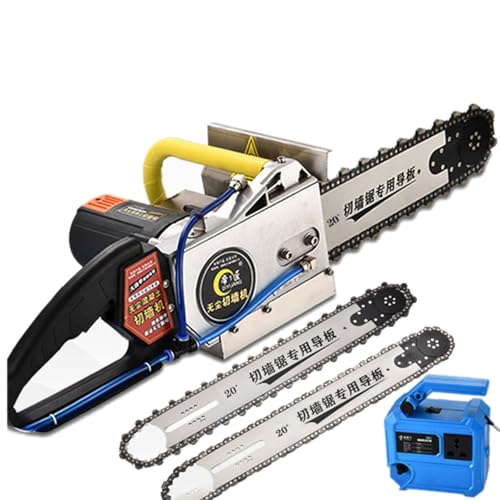 UYCVT Chain Saw Concrete Cutter,6500W Wall Chainsaw,Full Copper Motor,Dual Water Outlets,No-Load Speed 0-6000Rpm,Portable Design Electric Chainsaw for Straight Line,Curved Line