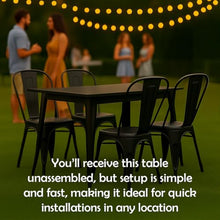 47" x 29" Metal Bistro Table Set – 5 Piece Indoor Outdoor Cafe Seating for Patio or Restaurant