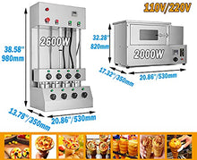 TXMACHINE 3000W pizza cone machine 2000W Pizza Oven pizza 600W display warmer with 12 holes (cone maker+oven, 220V/50HZ)