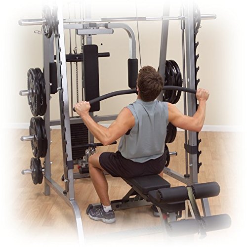 Body-Solid GLA348QS LAT Attachment for Series 7 GS348 Smith Machine Grey/Black