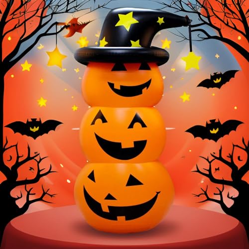 YUEWO 5FT Halloween Inflatable Pumpkin with LED Lights Orange