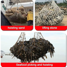 Nylon Flat Webbing Net - Heavy Duty Lifting Sling Net, Cargo Hanging Net, Truck/Trailer/Cargo Net, Heavy Duty Rigging Strap For Lifting And Towing, Carrying Capacity 0.3-3.5T(4 X 4M/Mesh 15cm/Load 2.5