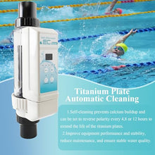 WTRYRN Electrolysis Salt Chlorinator Device,Pool Chlorine Generator Chlorinatorwith Salinity Display, Complete Functions,for Inground Pools- Built 8g/h