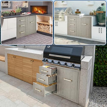 Outdoor Kitchen Door Drawer Combo with Drawers, Stainless Steel Cabinets