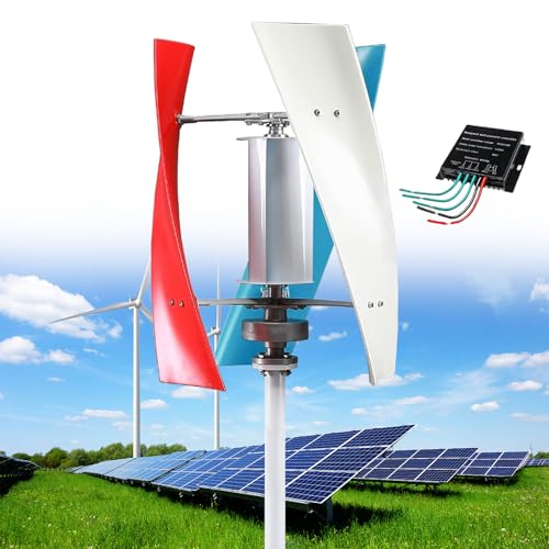 Zentorik 12000W Portable Vertical Wind Turbine Generator - 3-Blade Helix Design with Charge Controller for Marine, RV, Home & Industrial Energy - 12V/24V/48V Power System Solutions