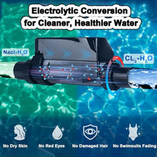 Salt Water Chlorination System for Swimming Pools, Large Gram Salt Chlorine Generator, Salt Water Pool Chlorinator with Smart Digital Panel and App Control 4g/h