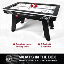 NHL 60" Air Hockey Table with Electronic Overhead Scoreboard Black/White