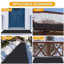Heated Snow Melting Mats for Entrances Heated Snow Melting Mats Drive Way Snow Melting Mats Outdoor Sidewalk Heated Outdoor Snow Mat Snow and Ice Melting Mats for Stairs(2pc,33x244cm/13x96in)