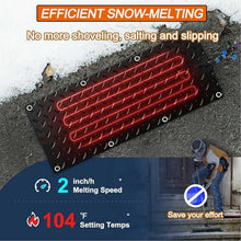 iumLeap Heated Snow Melting Mats for Walkways and Stairs - Slip-Proof Design with Power Cord - Residential Outdoor Mats for Winter Snow Removal, 5 Pcs-10 * 48in (25.4 * 121.9cm)