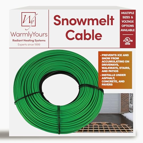 WarmlyYours Snow Melting Cable, 85.5 ft., Deicing System for Driveways
