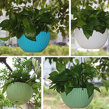 Resin Hanging Plant Pots Basket Plant Hang Plant Flower Pot Hanger Outdoor Hanging Pot Holder Basket for Wall Decoration Garden (Color : White-Patch Five-Pointed star4) (OneColor)