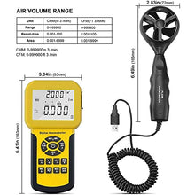 XARONF Anemometer Measures, Wind Speed Wind Flow Wind Temperature Air Flow Velocity Meter with Backlight MAX MIN