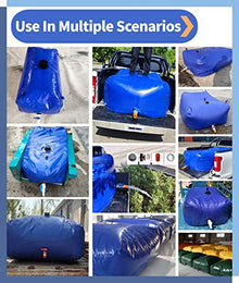 Water Storage Bag Water Tank Storage Bladder 50 100 500 1000 1585 Gallon, Emergency Water Storage Container Foldable Cistern for Watering Plants, Thicken Rain Collection Bag System(2x1.5x0.7m/2000L/52
