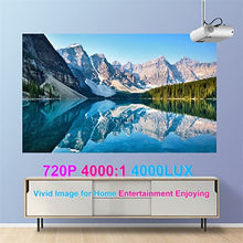 TEDILUVI P62 Mini Projector 4000 Lumens, 1920*1080P Supported LED Video Beamer For Mobile Phone Mirroring Android Optional