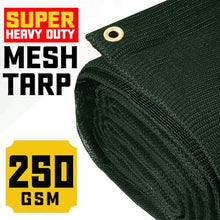 Core Tarps 60% Green Shade Cloth with Grommets - 24 X 50 FT Heavy Duty Mesh Tarp - Sun Shade Cloth for Garden Vegetables Plants Greenhouse Outdoors Backyard Fences Dump Trucks Patio Mesh Shade Tarp