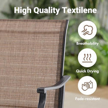 Soohow Outdoor Dining Chairs Set of 4, 360°Swivel Patio Dining Chair with Textilene Fabric, Outdoor Metal Armchair All Weather Resistant, Ergonomic Comfort, Perfect for Patio, Backyard, Balcony