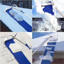 JYXYXSCP 21ft Adjustable Snow Roof Rake,Aluminum Roof Snow Removal Tool w/Snow Slide & Wheels,for Pitched Roof,Asphalt Shingle Roof,Vehicle Snow and Leaves