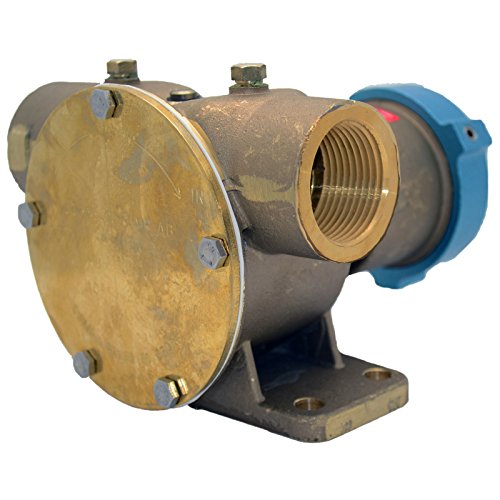 Johnson Pump F8B-5 1 1/4-Inch NPT Electric Clutch Pump with 12V 2XA Pulley Bronze