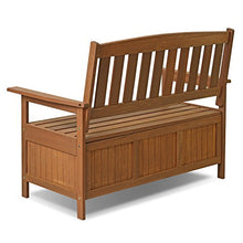 Furinno TIOMAN Outdoor Storage, Kent Storage Bench with Teak Wood, for Patio, Garden, Porch, Natural