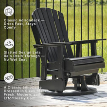 Signature Design by Ashley Hyland Wave Modern Outdoor Swivel Glider Chair, Gentle Gliding Motion, Stainless Steel Hardware and HDPE, 30.88" W x 30.5" D x 41.63" H, Black