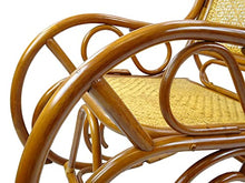 Wickerix Milano Rocking Chair, Natural Rattan Wicker Handmade, ECO, Colonial Color