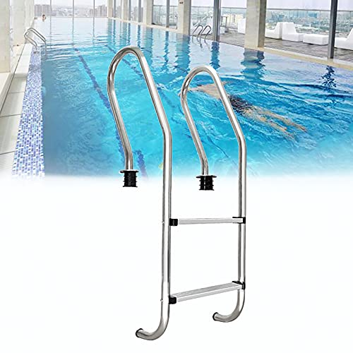 Etsuosy Pool Ladder 304 Stainless Steel 2-Step Inground Swimming Pool Stairs with Anti-Slip Footstep, 20x54 in, 440 lbs Load Capacity