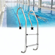 Etsuosy Pool Ladder 304 Stainless Steel 2-Step Inground Swimming Pool Stairs with Anti-Slip Footstep, 20x54 in, 440 lbs Load Capacity
